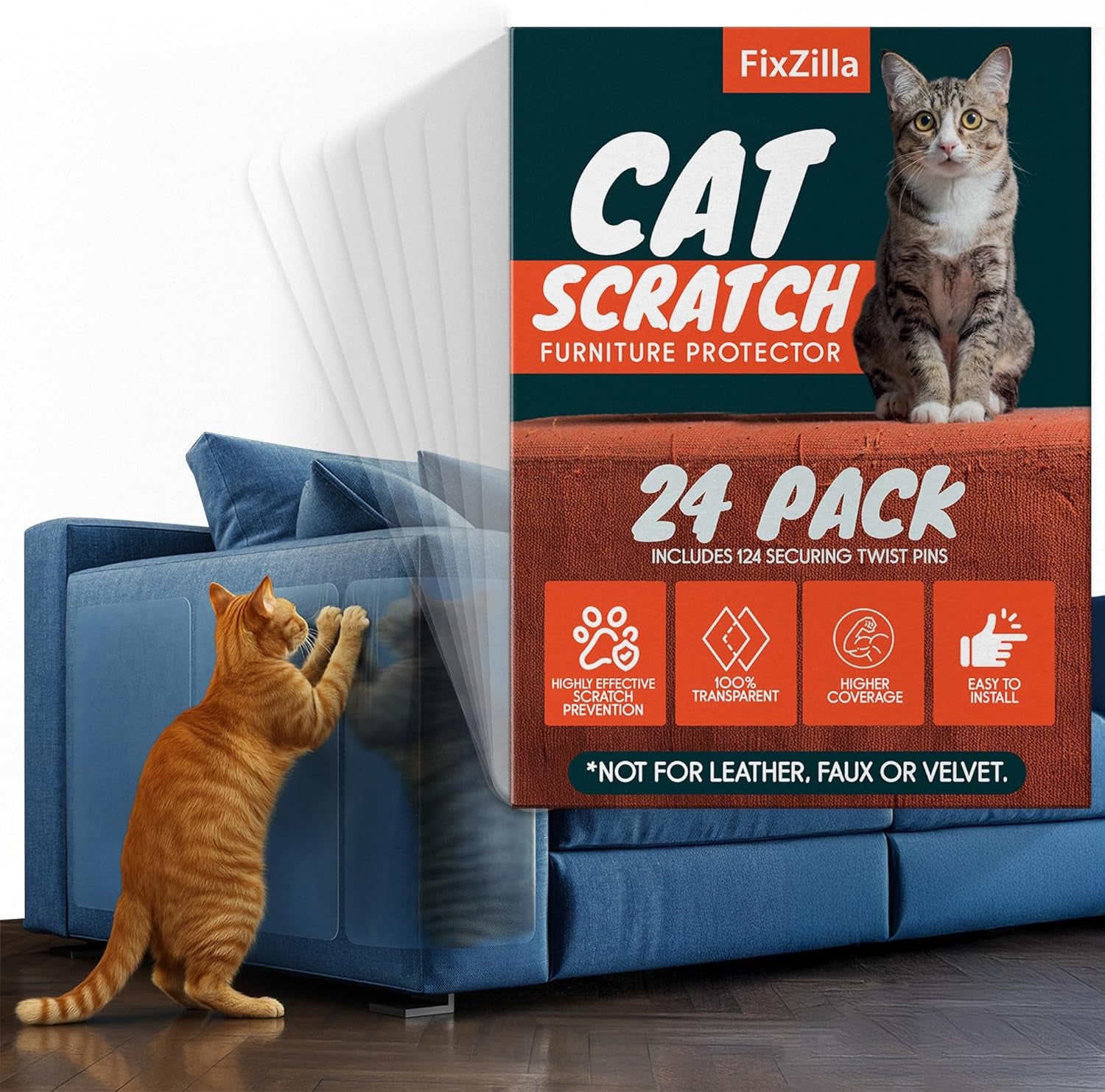 fixzilla-anti-cat-scratch-furniture-protector-10-pack-couch-protector-from-cat-claws-heavy-duty-easy-to-apply-scratching-deterrent-and-shield-for-sofa-corners-walls-doors-with-50-twist-pins