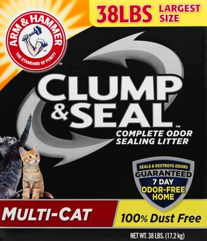 Arm & Hammer Clump & Seal Litter, Multi-Cat Litter 38 Lb.2