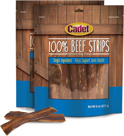 Cadet 100% Real Beef Strips Dog Treats, 8 Oz | Single Ingredient Beef Esophagus Dog Jerky, Healthy High Protein Dog Bones, Rawhide Alternative, for Small & Large Dogs11