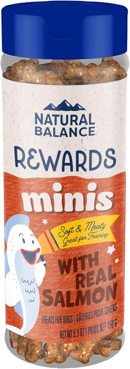 Natural Balance Limited Ingredient Mini-Rewards Salmon Grain-Free Dog Training Treats for Dogs | 5.3 Ounce Canister1