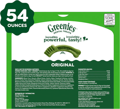 Greenies Teenie Original Natural Dental Dog Treats, Chicken, 192 Count | Clinically-Proven, Veterinarian-Recommended, 47% Less Tartar & 40% Less Plaque in 28 Days, for Dogs 5-15 Lbs, 54 Oz. Pack10