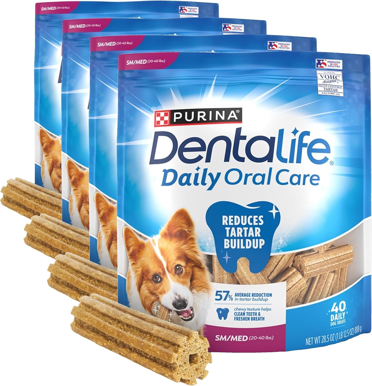dentalife-daily-oral-care-dog-treats-for-small-and-medium-dogs-chewy-dental-treat-to-freshen-breath-and-fight-tartar-chicken-flavor-40-ct-pouch