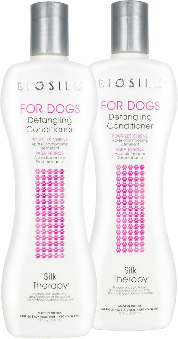 Biosilk for Dogs Silk Therapy Dog Detangling Conditioner, Dog Coat Conditioner to Help Smooth Knots and Tangles and Support Soft Manageable Coats during Routine Grooming, 12 Fl Oz | Smooths Knots and Tangles for Soft, Manageable Coats, Supports Routine Grooming and Brushing8