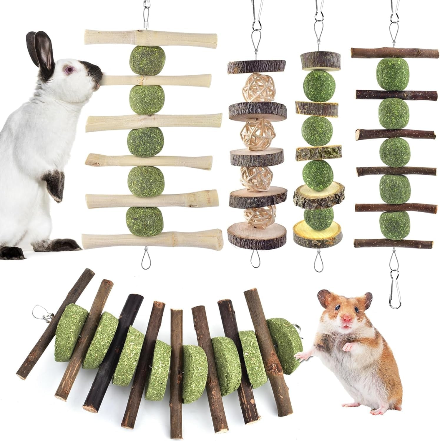 erkoon-bunny-chew-toys-rabbit-chew-toys-for-teeth-grinding-improve-dental-health-100-natural-apple-wood-timothy-grass-cake-treats-for-rabbits-guinea-pigs-chinchillas-bunnies-hamsters-3-pcs
