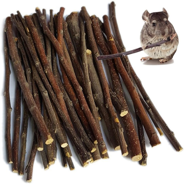 Sharllen 100G (3.5Oz) Apple Sticks Pet Snacks Chew Toys for Guinea Pigs Chinchilla Squirrel Rabbits Hamster1
