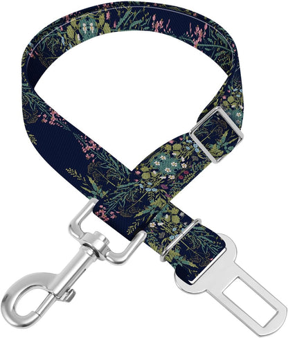 Adjustable Pet Cat and Dog Car Seat Belt，The Lanyard Is Flexible and Adjustable from 20 to 33 Inches (Floral)22