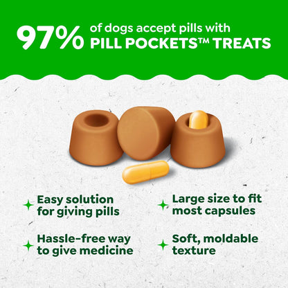 Greenies Pill Pockets Large Size Dog Treats, Peanut Butter, 15.8 Oz | Vet-Recommended, Capsule Size, Low Calorie, Odor Masking, Stress- and Mess-Free Medication Experience3
