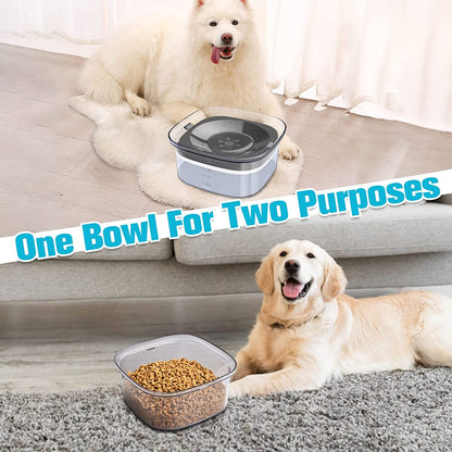 UPSKY 70Oz Dog Water Bowl 2L No Spill Dog Bowls Large Capacity Spill Proof Slow Water Feeder, No Splash Pet Water Dispenser Vehicle Carried Travel Slow Drinking Bowl for Messy Drinkers7