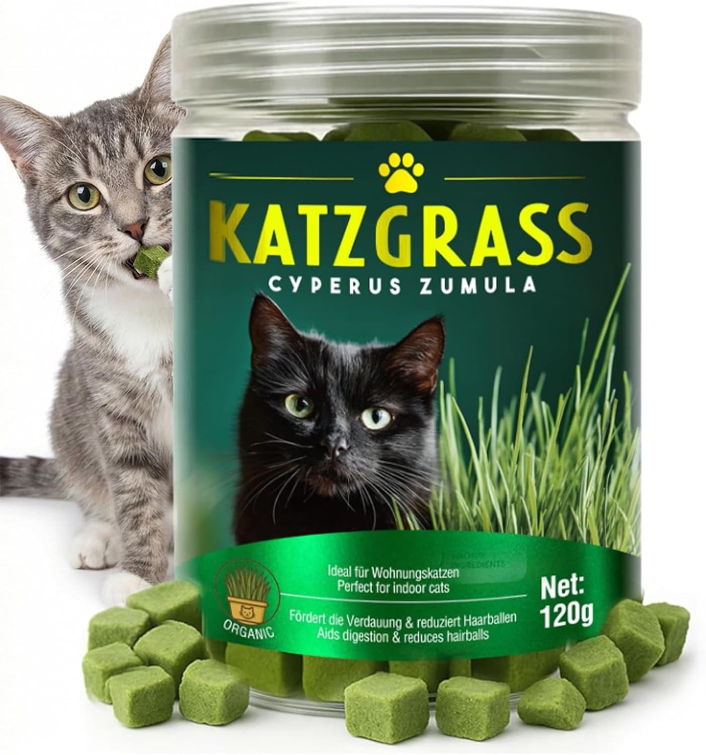 cat-grass-treats-for-indoor-cats-crunchy-wheatgrass-snacks-for-cats-120g-ready-to-eat-wheatgrass-treats-supports-natural-digestive-health-hairball-passage-grain-free-crunchy-for-dental-care