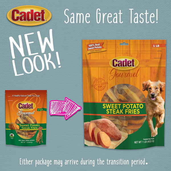 Cadet Gourmet Sweet Potato Steak Fries Dog Treats, 1 Lb | 100% Real Sweet Potato, Healthy Natural Chewy Dog Treats, Single Ingredient, Dog Training Treats, for Small & Large Dogs7