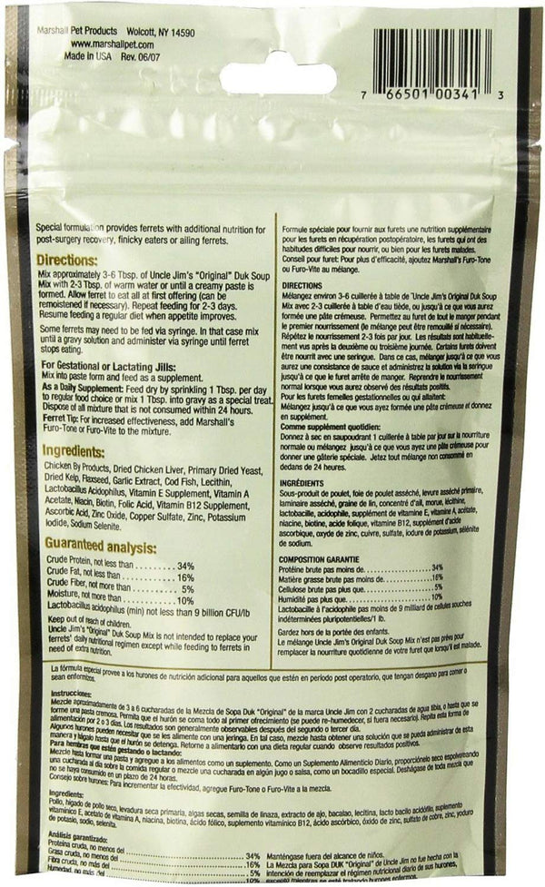 Marshall Uncle Jim'S Original Duk Soup Mix for Ferrets 1.69Lb (6 X 4.5Oz)5