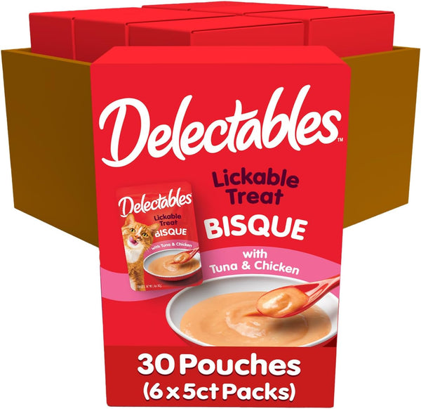 Delectables Non-Seafood Stew Lickable Wet Cat Treats, Chicken, 1.4 Oz (Pack of 12)15