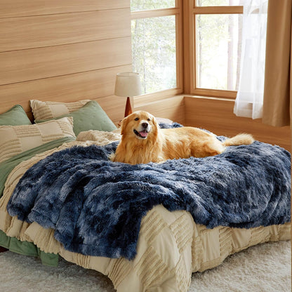 Bedsure Waterproof Dog Blanket for Small Dogs Cats Fluffy Faux Fur, 30X40 | Plush Fuzzy Reversible Pet Blankets for Couch and Dog Bed, Soft Calming Throw Cat Puppy Blanket Washable, Dog Gift, Brown22
