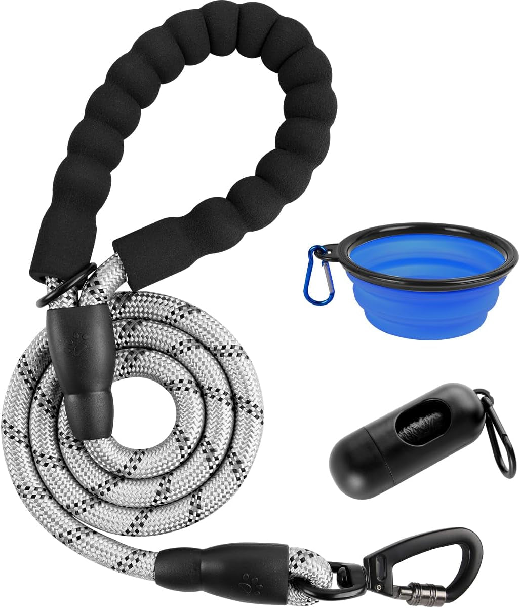 barkbay-dog-leashes-for-large-dogs-heavy-duty-dog-leash-4-5-6-ft-with-comfortable-padded-handle-and-highly-reflective-threads-for-medium-large-dogs-walking-training-running-5ft-1-2-pink