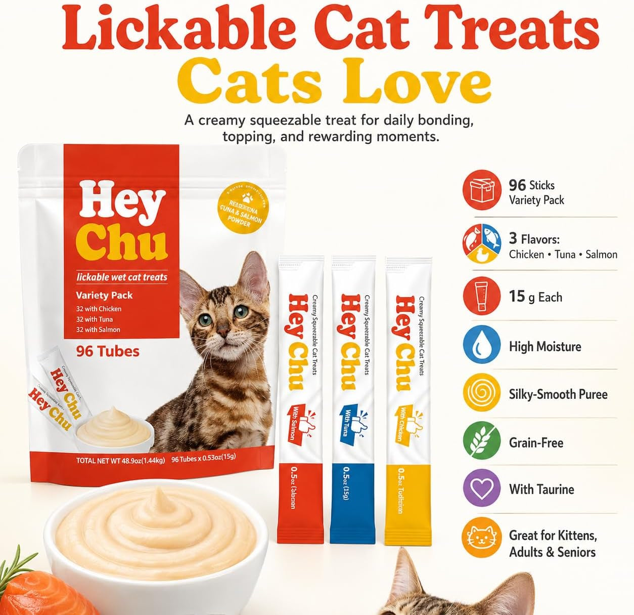 lickable-cat-treats-grain-free-wet-topper-96-tube-variety-pack-tuna-salmon-and-chicken-puree-for-kittens-senior-and-picky-cats-squeezable-creamy-churu-style-tube-snack-high-moisture