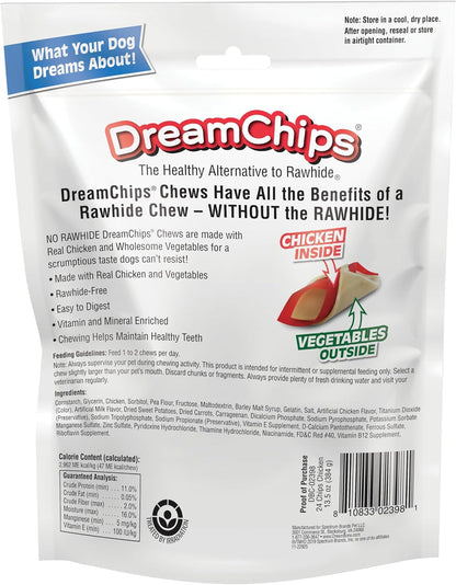 Dreambone Dreamchips, Rawhide Free Dog Chews Made with Real Chicken and Vegetables, 24 Count | Daily Chew, Digests Safely and Completely, Made with Real Chicken and Veggies, for Adult Dogs3