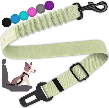 COOYOO Dog Seat Belt, Durability Retractable Dog Car Harness Adjustable Dog Seat Belt for Vehicle Nylon Pet Safety Seat Belts Heavy Duty & Elastic (1 Pack Black)19
