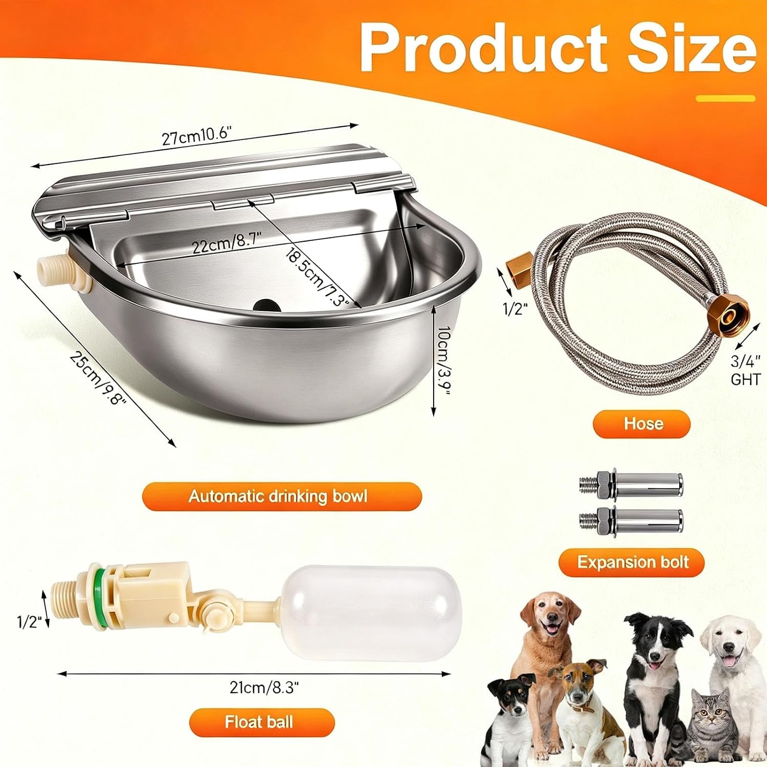 metal-automatic-dog-water-bowl-dispenser-outdoor-heavy-duty-stainless-steel-dog-waterer-auto-self-filling-animal-water-feeder-for-dogs-cats-with-float-and-drain-plug