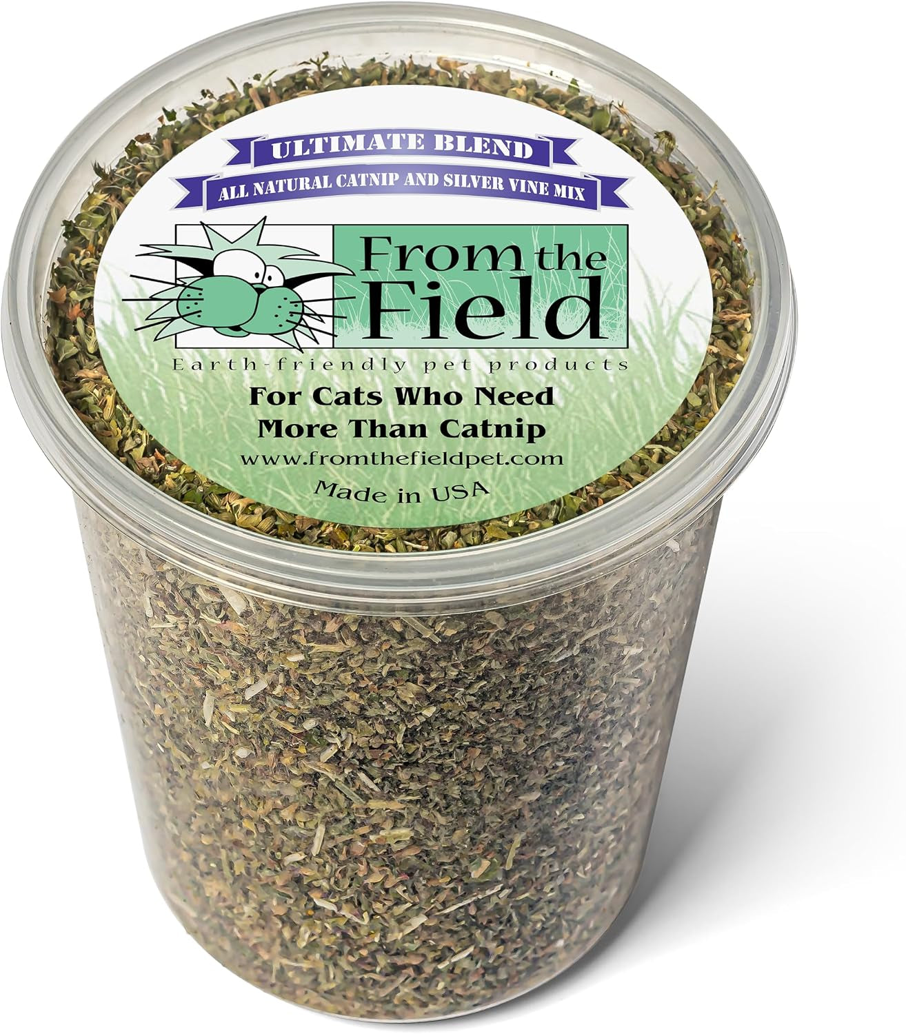 from-the-field-ultimate-blend-catnip-silver-vine-premium-usa-grown-catnip-for-toys-playtime-fresh-potent-non-toxic-eco-friendly-safe-for-kittens-cats-resealable-2-oz-tub