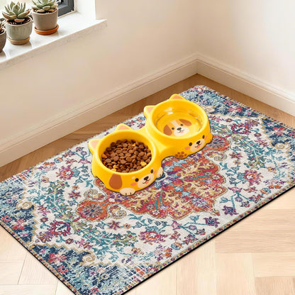 Pet Feeding Mat for Floors Cat Food Mat Waterproof Dog Food Mat and Water Absorbent Quick Dry Non Slip Mat for Cat Bowls23
