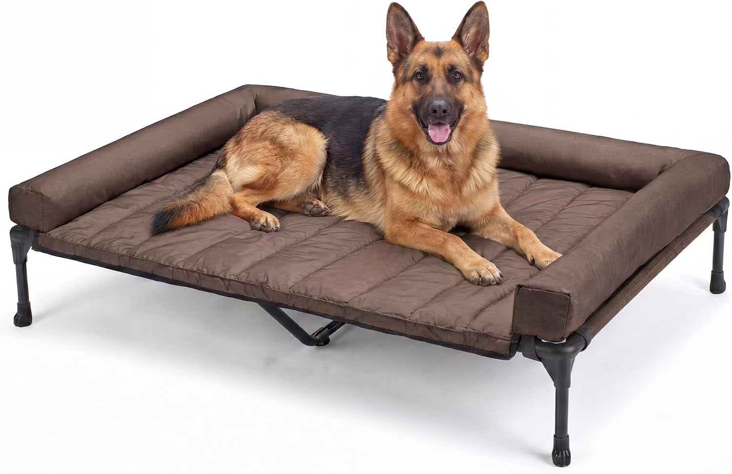 veehoo-outdoor-elevated-dog-bed-with-waterproof-bolster-cushion-cooling-raised-dog-bed-with-removable-washable-mat-topper-breathable-mesh-dog-couch-cot-for-indoor-outdoor-42-large-black