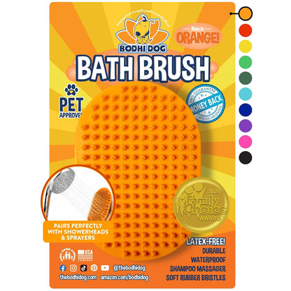 Bodhi Dog Shampoo Brush - Pet Grooming & Bath Supplies for Dogs and Cats - Bath Brush for Long & Short Hair - Premium Scrubber for Shower, Showerhead, Sprayer & Bathing (One Pack, Blue)16