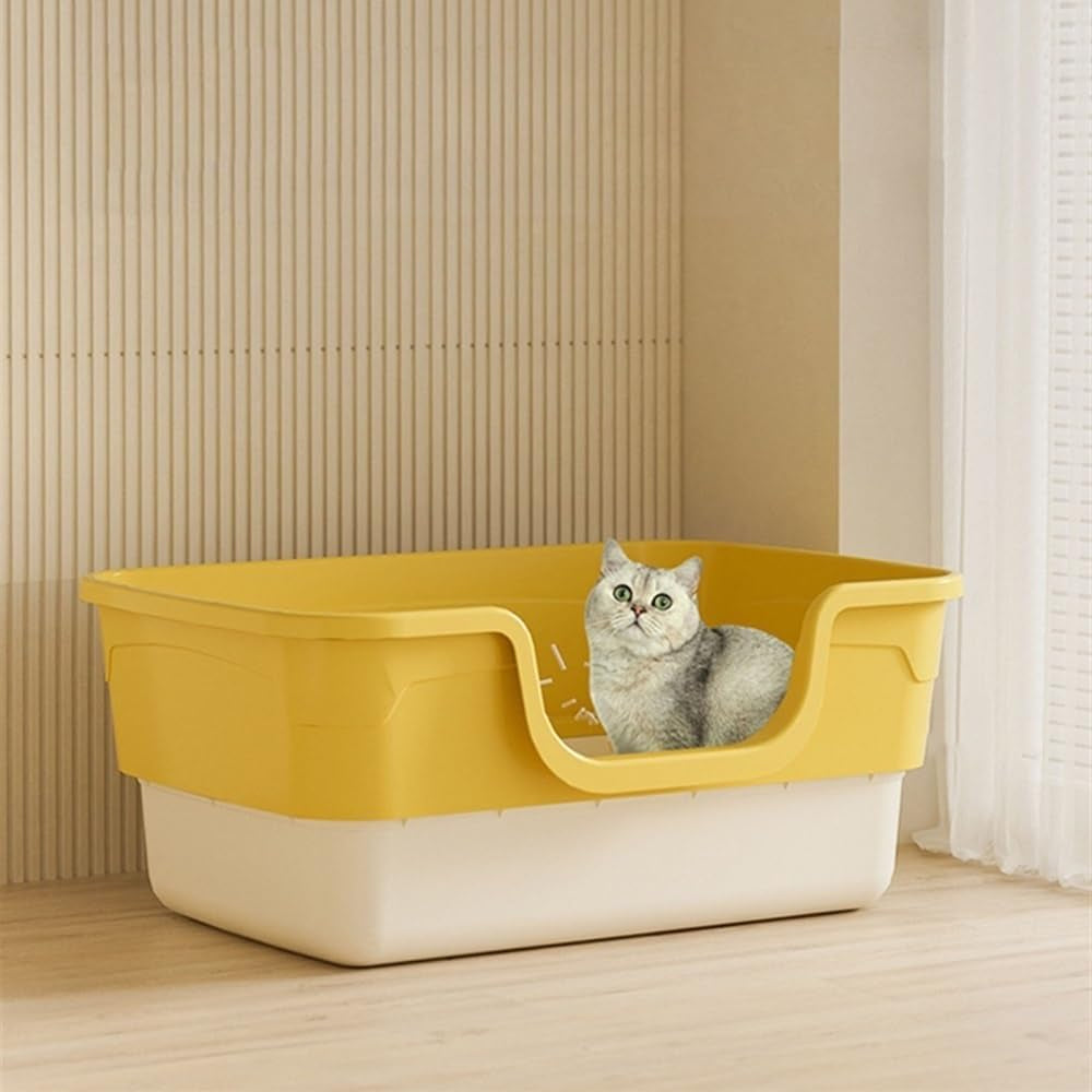 pet-supplies-open-top-cat-litter-box-with-removable-design-thickened-anti-splash-easy-cleangray