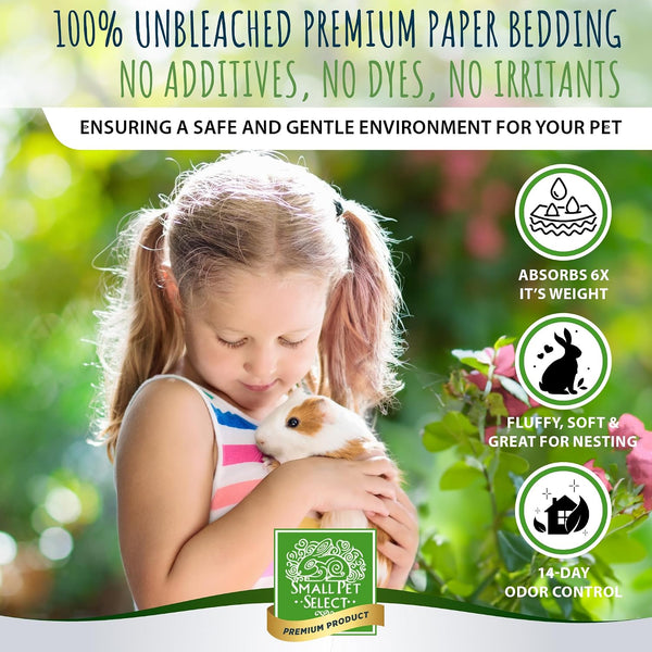 Small Pet Select Rose Paper Bedding, Odor Control, 56 L | with Real Rose Petals, Soft Absorbent Bedding, Made in USA, for Guinea Pigs, Rabbits, Hamsters & Small Pets2