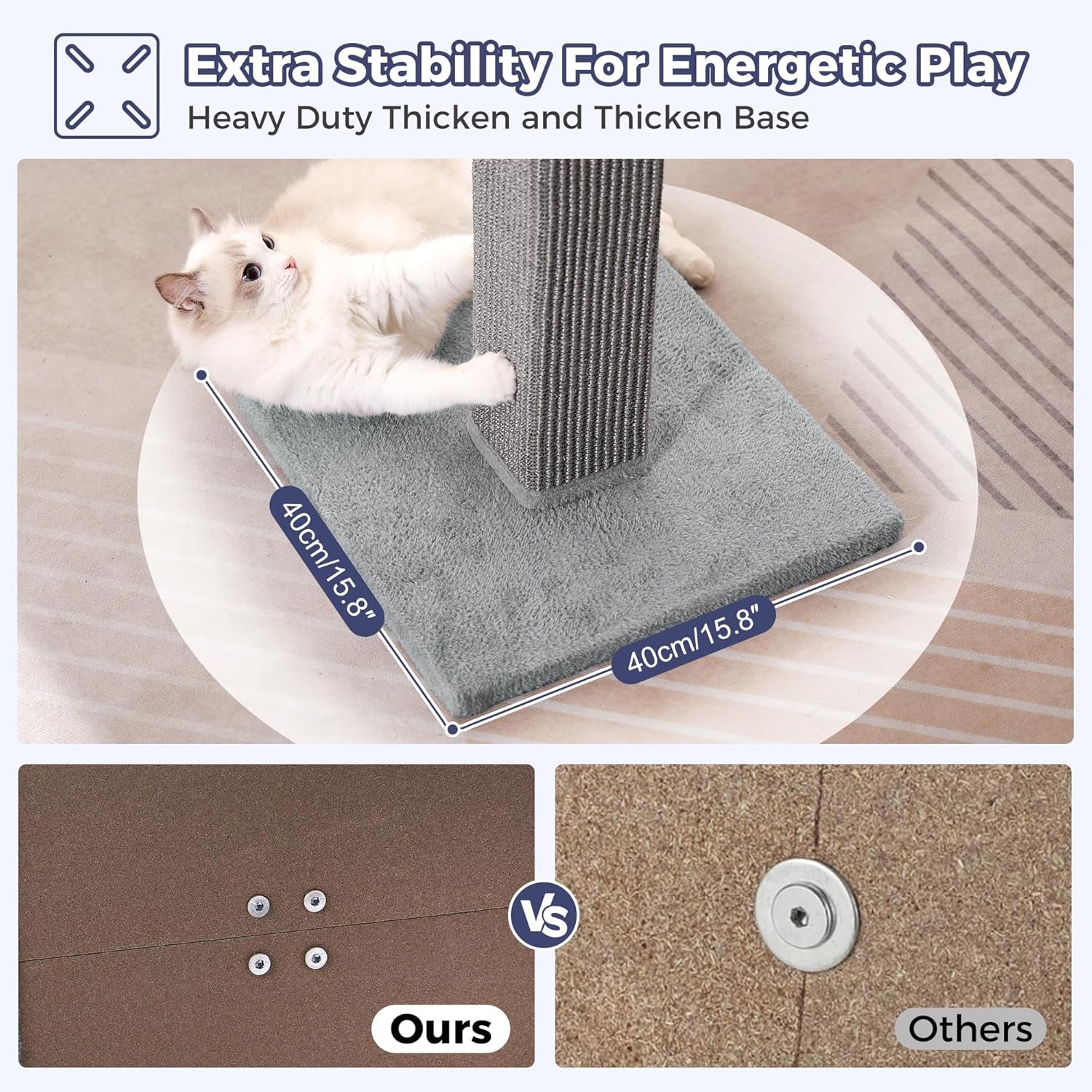tall-cat-scratching-post-33-heavy-duty-sisal-scratcher-post-modern-cat-scratching-post-with-heavy-duty-base-for-sturdy-large-33-vertical-sisal-rope-post-2-cat-toy-balls-for-cat-gray