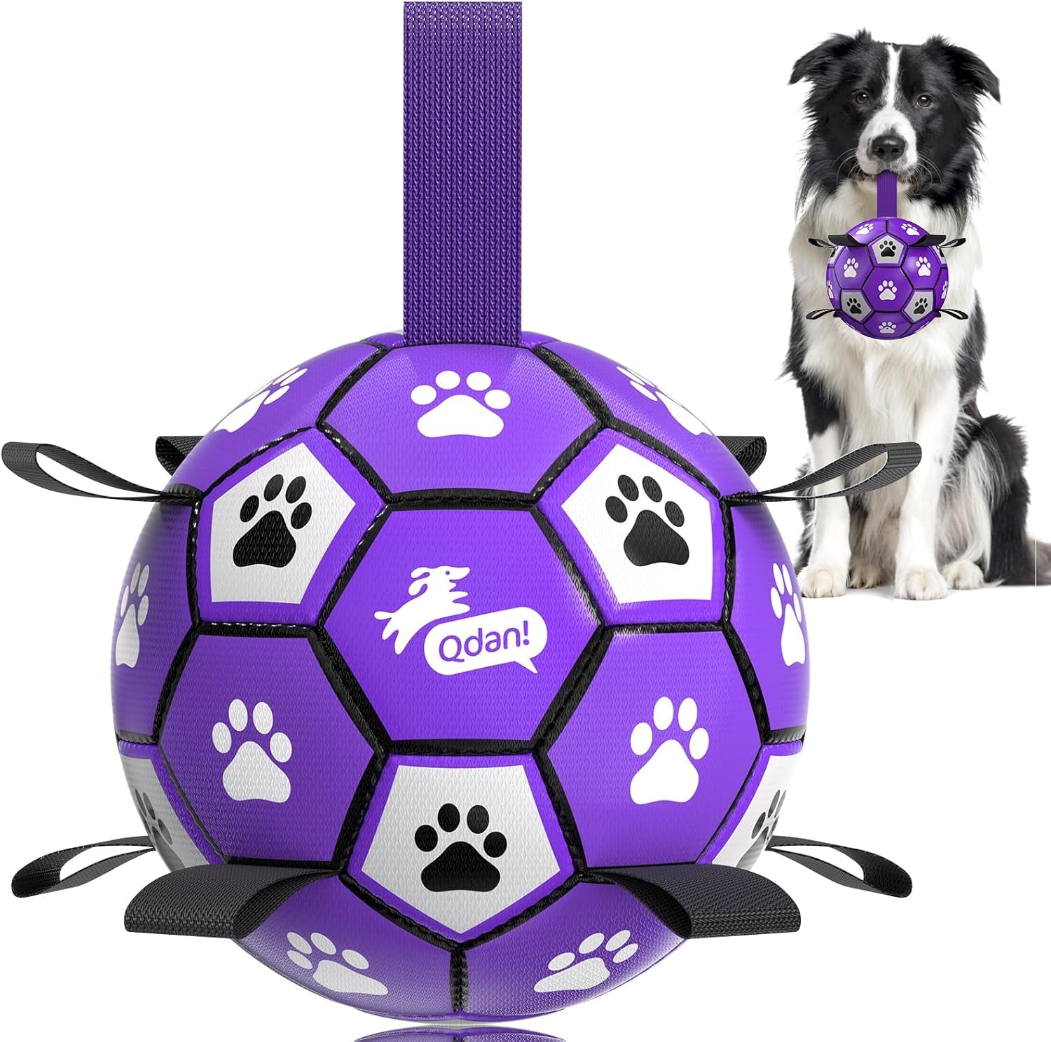 qdan-dog-toys-dog-balls-6-inch-dog-soccer-ball-with-straps-herding-balls-dog-birthday-toy-balls-for-20-40lbs-dogs-outdoor-puppy-toys-to-keep-them-busy-interactive-toy-for-tug-pool-water-toy-ball