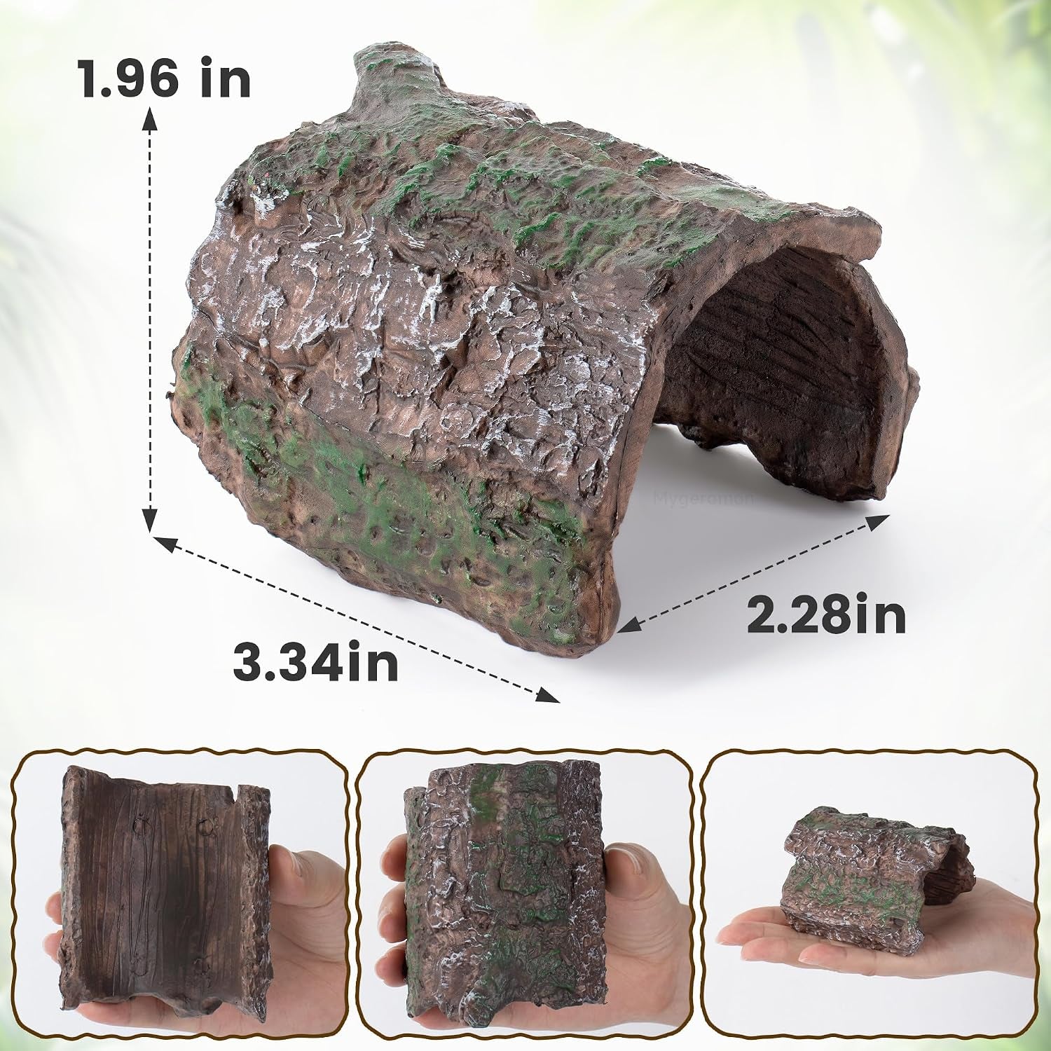 mygeromon-reptile-hides-leopard-gecko-hideout-resin-caves-tank-accessories-2-pcs