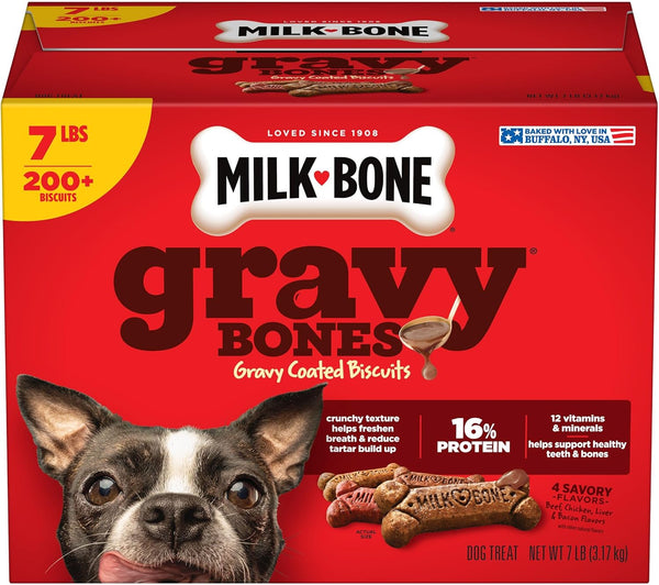 Milk-Bone Gravybones Dog Biscuits, Gravy Coated Small Dog Treats, 7 Lb. Box9