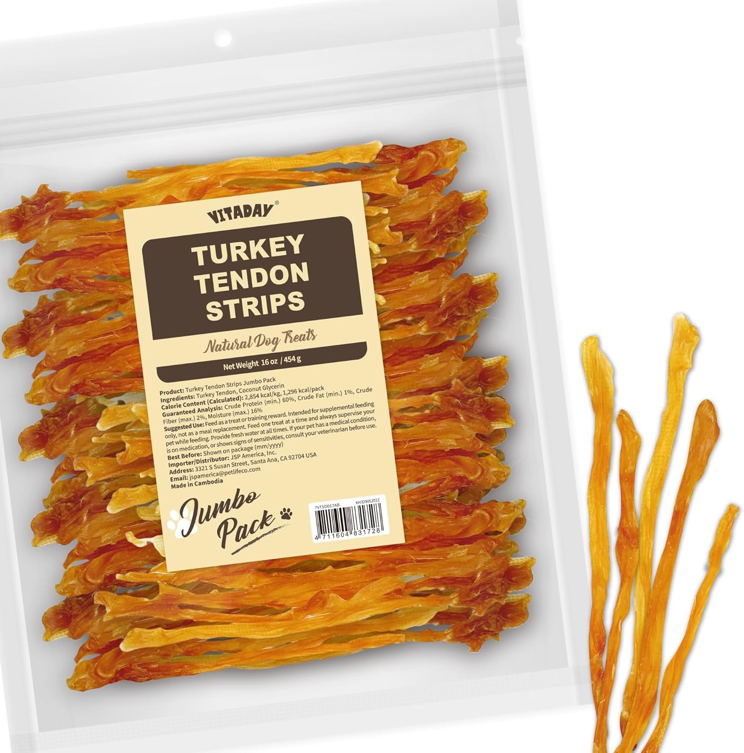 vitaday-turkey-tendons-for-dogs-all-natural-healthy-dog-treats-long-lasting-hypoallergenic-dog-chews-rawhide-free-usa-sourced-for-small-dogs-strips-3-oz-pack-long-lasting-dog-training-treats-rawhide-free-made-of-usa-sourced-turkey