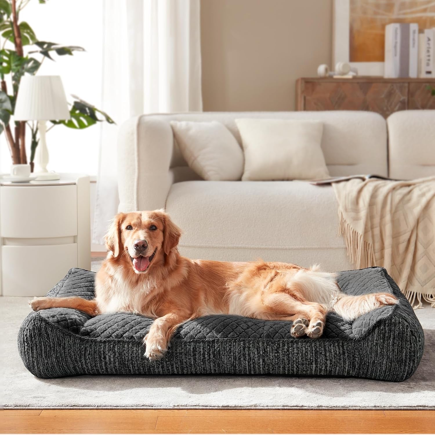 joejoy-xl-orthopedic-dog-bed-for-large-dogs-extra-thick-foam-pet-bed-sofa-bolster-sides-large-sized-dog-couch-bed-with-removable-washable-cover-non-slip-bottom-grey-42x30