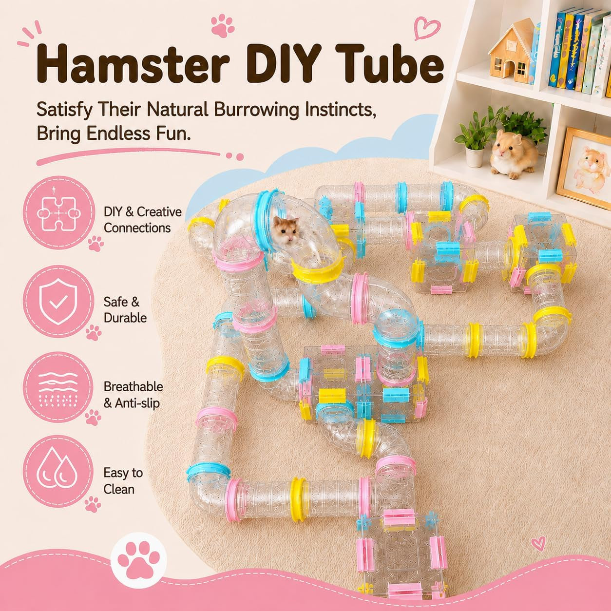 94-pcs-diy-hamster-tunnel-tube-set-clear-small-animal-cage-tube-kit-can-easy-viewing-2-inch-diameter-exercise-playground-for-dwarf-hamsters-mice-gerbils