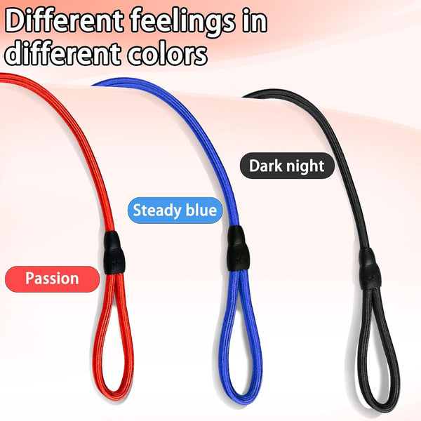 FOVRLZSE Upgraded Dog Slip Lead (3-Pack) Adjustable Nylon Lead for Dogs (Red/Black/Blue), Training Aid, Eco-Friendly Cotton Lining, Integrated Plastic Buckle,6
