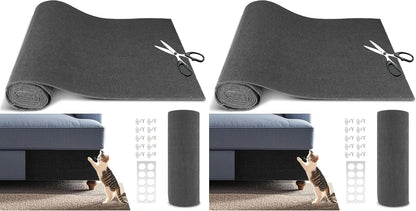 Cat Scratch Furniture Protector, 39.4"X15.8" Self Adhesive Cat Scratch Mat Pad,Cut to Fit DIY Replacement Carpet for Tree,Wall,Bed,Door, Couch Protector (Black)11