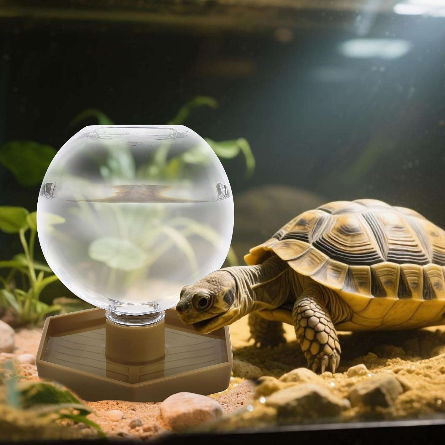 reptile-water-feeder-gecko-bearded-dragon-automatic-water-dispenser-12-oz-amphibians-waterer-dish-terrarium-bowls-for-lizards-turtles-snake-frog-round-shaped