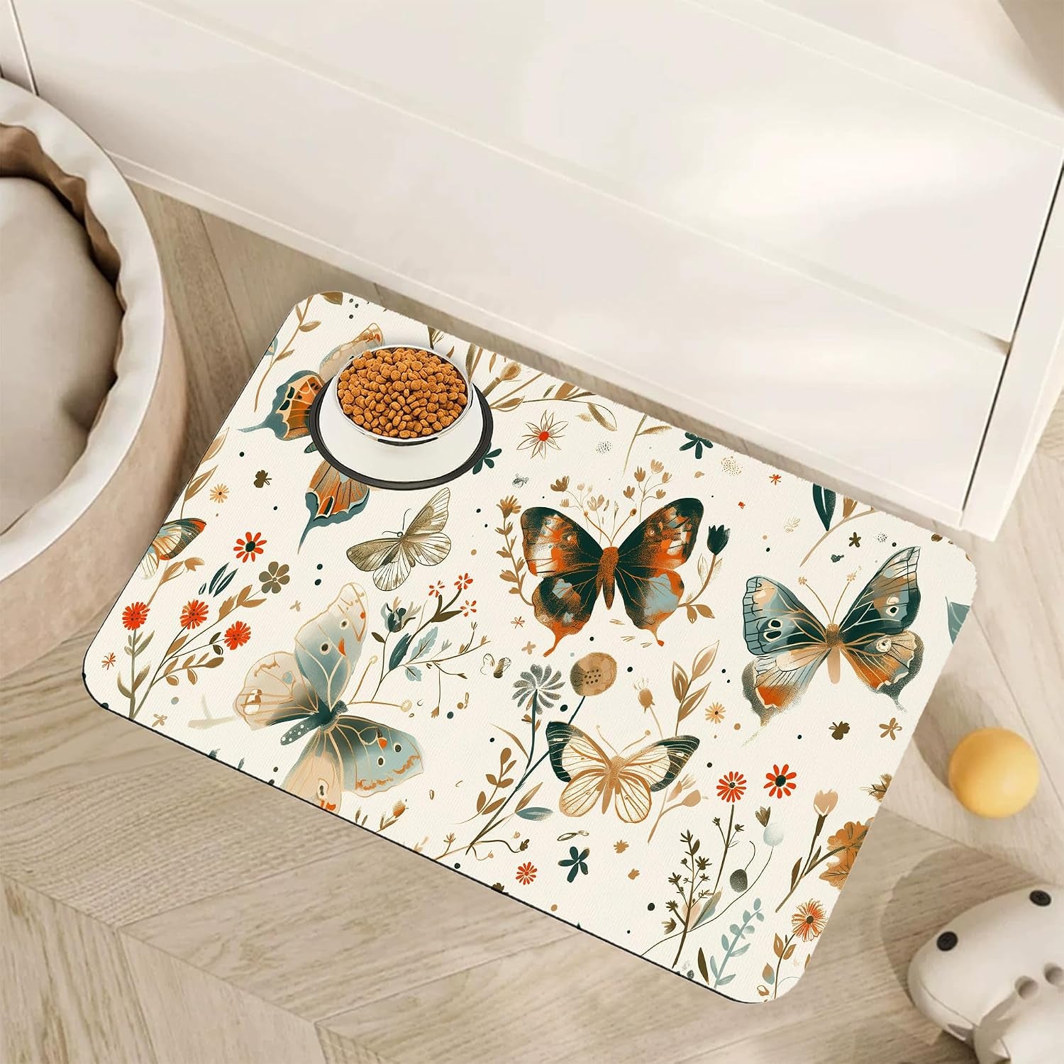 marble-dog-cat-food-mat-blue-teal-turquoise-gold-absorbent-pet-feeding-mat-with-rubber-backing-non-slip-water-bowl-placemat-indoor-pet-accessories-supplies-12x20