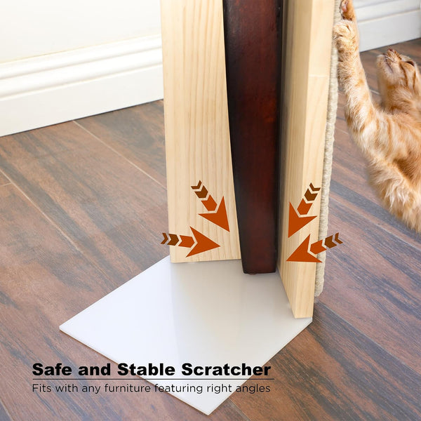 Couch Corner Scratching Post W/Replaceable Scratch Pad - Stylish Indoor Cat Scratcher - Cat Scratching Board Furniture Protector- Scratch Post for Feline Fun & Satisfaction6