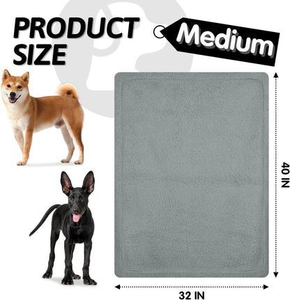 Furrybaby Dog Blanket Soft Dog Blankets for Large Dogs Puppy Essentials Washable Sherpa Fleece Cat Blanket 32X40 Inches for Bed Furniture Couch Sofa (Medium, Grey)6