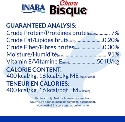 INABA Churu Bisque for Cats, Creamy Lickable Purée Side Dish with Vitamin E, 1.4 Ounces per Pouch, 12 Pouches, Tuna & Chicken Variety3