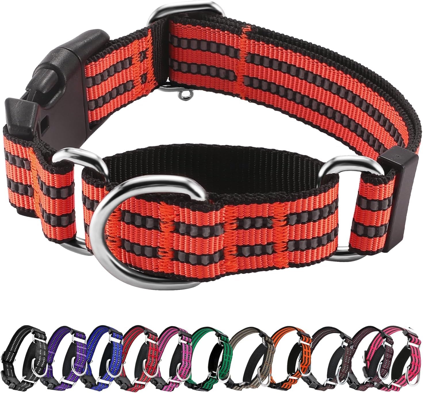 martingale-collars-for-dogs-reflective-escape-proof-training-dog-collars-with-quick-release-buckle-adjustable-no-slip-nylon-dog-collar-for-medium-pets