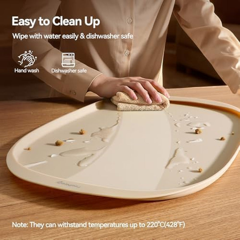 feelneedy-silicone-cat-dog-food-mat-waterproof-high-raised-edges-for-leakage-protection-dog-mat-for-food-and-water-non-slip-drip-tray-easy-clean-18-12-0-5-inches-feeding-pad-small-beige