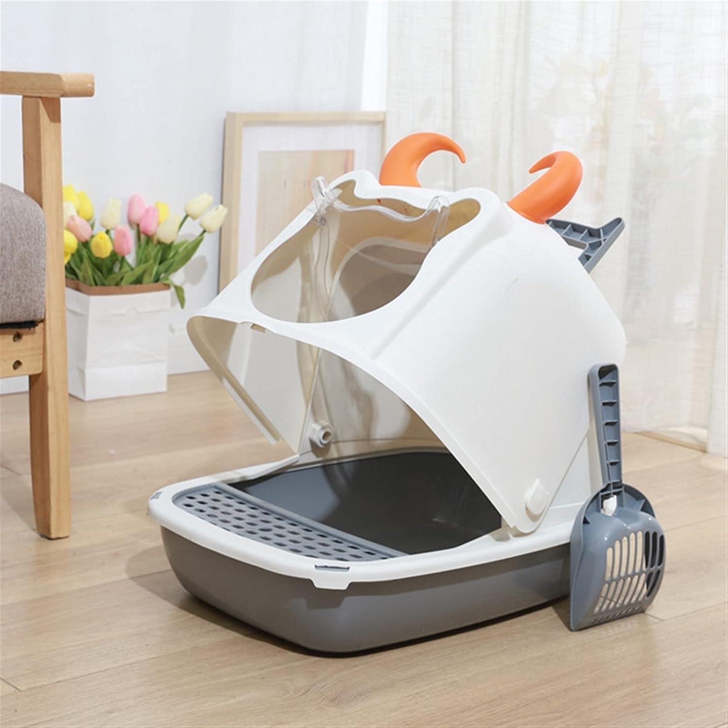 dog-potty-training-toilet-cat-litter-box-pan-with-scoop-and-hooded-cover-cute-large-cats-toilet-pet-kitty-enclosed-easy-cleana