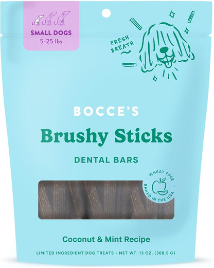 Bocce'S Bakery Brushy Sticks Dog Dental Treats, Medium Breeds (13 Oz) | Wheat-Free Dental Bars to Support Oral Health & Fresh Breath - Made with Real, Limited Ingredients in the USA12
