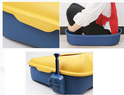 Dog Potty Training Toilet ﻿ Oversized Cat Litter Tray Detachable Frame with Shovel No Overflow Box with Bright Plastic Surface Treatment No Sprinkler Toilet(A)7
