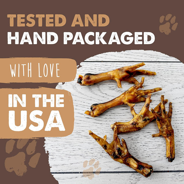 Mighty Paw Naturals Chicken Feet Dog Treats, Single Ingredient, 30 Pack | High Protein, Glucosamine & Chondroitin, Supports Joint Health, for Puppies, Slow-Dried, Grain-Free, Low Odor9