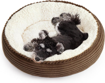 Love'S Cabin round Donut Cat and Dog Cushion Bed, 20In Bed for Cats or Small Dogs, Anti-Slip & Water-Resistant Bottom, Super Soft Durable Fabric Pet Beds, Washable Luxury Cat & Dog Bed Gray22