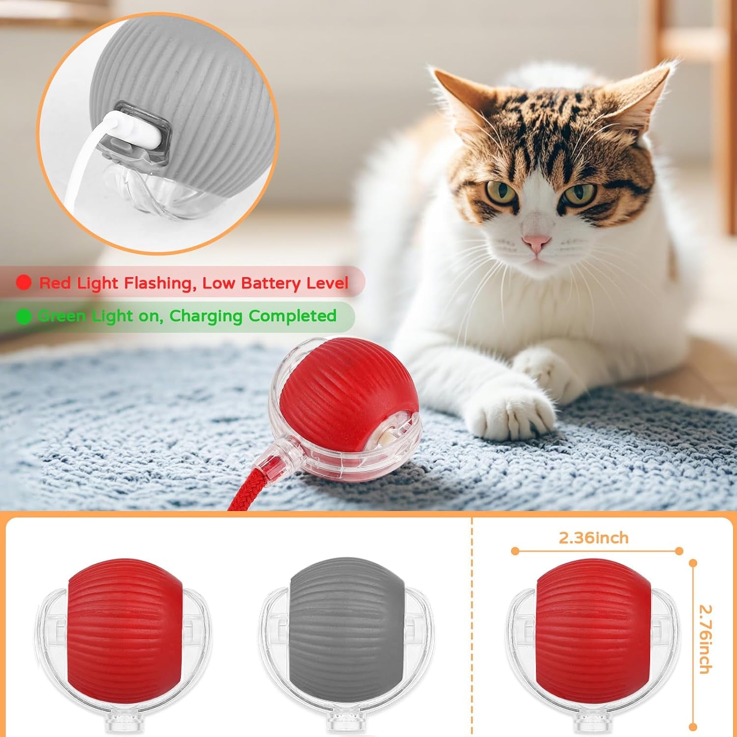 goosheep-2pk-automatic-rolling-interactive-cat-toys-ball-for-indoor-cat-dog-red-grey-3-modes-led-light-360-smart-automatic-rolling-suitable-for-multi-cat-families-for-indoor-cats-and-small-dogs